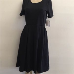 LulaRoe Amelia Black Dress - Noir - Size Large